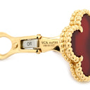 ヴァンクリーフアーペル Van Cleef & Arpels ヴィンテージ アルハンブラ VCARD40400 レッド×イエローゴールド K18YG カーネリアン ピアス 赤 750 18K 18金 カーネリアン 紅玉髄