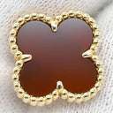 ヴァンクリーフアーペル Van Cleef & Arpels ヴィンテージ アルハンブラ VCARD40400 レッド×イエローゴールド K18YG カーネリアン ピアス 赤 750 18K 18金 カーネリアン 紅玉髄