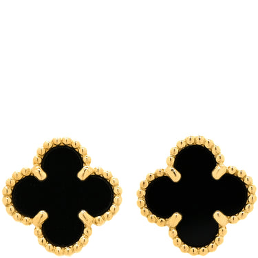 ヴァンクリーフアーペル Van Cleef & Arpels スウィート アルハンブラ VCARA44900 ブラック×イエローゴールド K18YG オニキス ピアス 黒 オニキス 750 YG 18K 両耳用