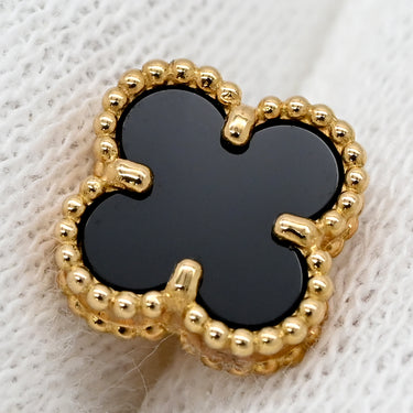 ヴァンクリーフアーペル Van Cleef & Arpels スウィート アルハンブラ VCARA44900 ブラック×イエローゴールド K18YG オニキス ピアス 黒 オニキス 750 YG 18K 両耳用