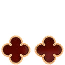 ヴァンクリーフアーペル Van Cleef & Arpels スウィート アルハンブラ VCARN6BO00 レッド×ローズゴールド K18PG カーネリアン ピアス Au750 18K 18金 カーネリアン 紅玉髄