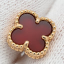 ヴァンクリーフアーペル Van Cleef & Arpels スウィート アルハンブラ VCARN6BO00 レッド×ローズゴールド K18PG カーネリアン ピアス Au750 18K 18金 カーネリアン 紅玉髄