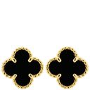 ヴァンクリーフアーペル Van Cleef & Arpels スウィート アルハンブラ VCARA44900 ブラック×イエローゴールド K18YG オニキス ピアス 黒 オニキス 750 YG 18K 両耳用