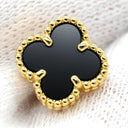 ヴァンクリーフアーペル Van Cleef & Arpels スウィート アルハンブラ VCARA44900 ブラック×イエローゴールド K18YG オニキス ピアス 黒 オニキス 750 YG 18K 両耳用