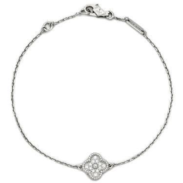ヴァンクリーフアーペル Van Cleef & Arpels スウィート アルハンブラ VCARO85600 ホワイトゴールド K18WG ダイヤモンド ブレスレット Au750 18K WG ダイヤモンド 12石