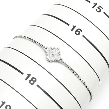 ヴァンクリーフアーペル Van Cleef & Arpels スウィート アルハンブラ VCARO85600 ホワイトゴールド K18WG ダイヤモンド ブレスレット Au750 18K WG ダイヤモンド 12石