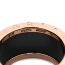 ブルガリ BVLGARI ビーゼロワン B-zero1 4バンド ダイヤ リング ブラック×ピンクゴールド K18PG セラミック ダイヤモンド #54(JP14) リング 指輪 黒 750PG 18金 ダイア 13号