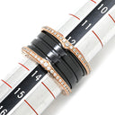 ブルガリ BVLGARI ビーゼロワン B-zero1 4バンド ダイヤ リング ブラック×ピンクゴールド K18PG セラミック ダイヤモンド #54(JP14) リング 指輪 黒 750PG 18金 ダイア 13号