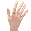 ブルガリ BVLGARI ディーヴァ ドリーム ホワイト×ピンクゴールド K18PG ダイヤモンド マザーオブパール リング 指輪 750 18金 ダイヤモンド シェル 20号
