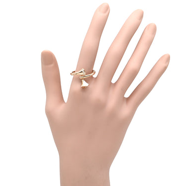 ブルガリ BVLGARI ディーヴァ ドリーム ホワイト×ピンクゴールド K18PG ダイヤモンド マザーオブパール リング 指輪 750 18金 ダイヤモンド シェル 20号