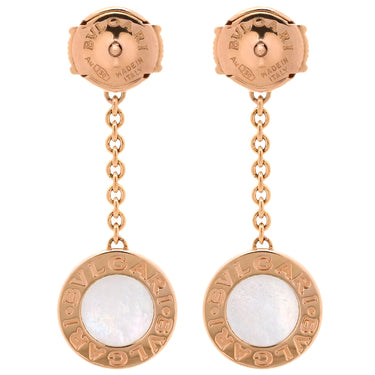 ブルガリ BVLGARI ブルガリブルガリ パールホワイト×ピンクゴールド K18PG ダイヤモンド ホワイトマザーオブパール ピアス Au750 ダイヤ ドロップ スイング マザーオブパール シェル