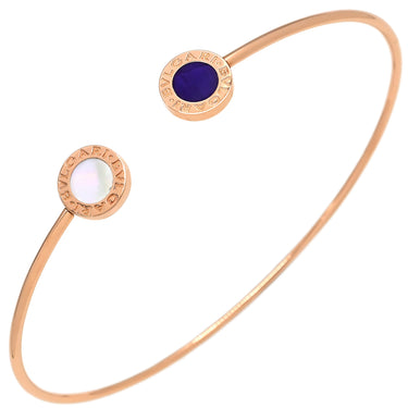 ブルガリ BVLGARI ブルガリブルガリ パープル×パールホワイト×ピンクゴールド K18PG マザーオブパール スギライト ブレスレット 18K マザーオブパール スギライト 杉石