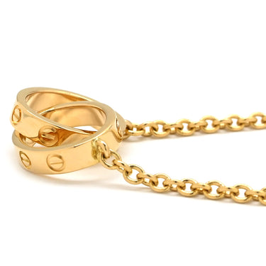 カルティエ Cartier ベビー ラブ B7212400 イエローゴールド K18YG ネックレス LOVE K18YG Au750 18K 18金 ビスモチーフ 2連