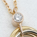 カルティエ Cartier ベビー トリニティ B7224815 ホワイトゴールド×イエローゴールド×ピンクゴールド K18WG K18YG K18PG ダイヤモンド ネックレス スリーカラー Au750 18K 3連 1P 1石 1粒 ダイヤ