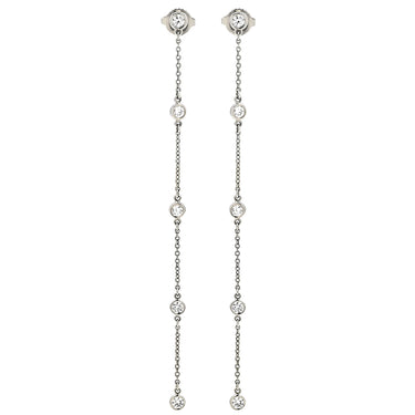 ティファニー Tiffany & Co バイザヤード ダイヤ ホワイトゴールド K18WG ダイヤモンド ピアス Au750 18K 18金 エルサ ペレッティ 5P 5粒 5石 ドロップ スイング