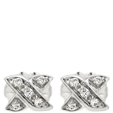 ティファニー Tiffany & Co シグネチャー ダイヤ ホワイトゴールド K18WG ダイヤモンド ピアス T&Co. 750 18K
