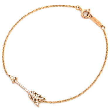 ティファニー Tiffany & Co アロー ローズゴールド K18RG ダイヤモンド ブレスレット T&Co. Au750 18K 18金 メレ ダイヤ 矢モチーフ