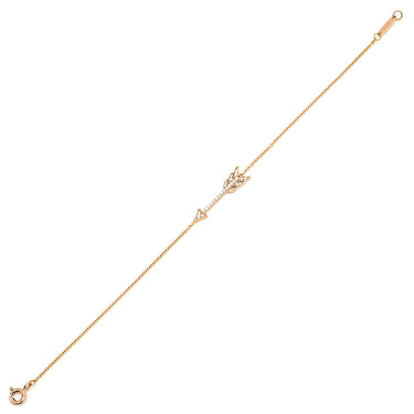 ティファニー Tiffany & Co アロー ローズゴールド K18RG ダイヤモンド ブレスレット T&Co. Au750 18K 18金 メレ ダイヤ 矢モチーフ