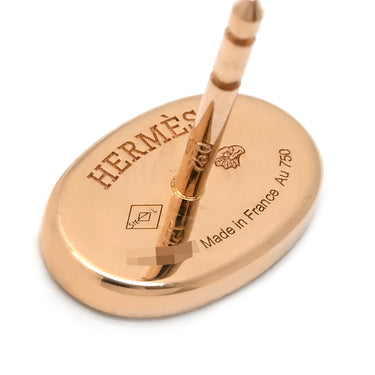エルメス HERMES シェーヌダンクル コントゥール ダイヤ ローズゴールド K18PG ダイヤモンド ピアス ピンクゴールド 18K 750 RG PG