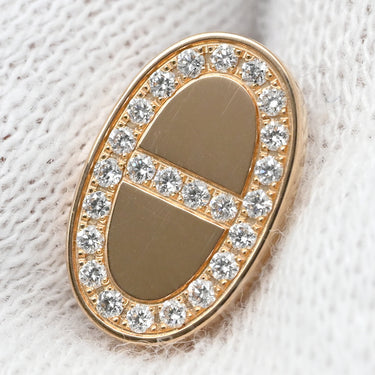 エルメス HERMES シェーヌダンクル コントゥール ダイヤ ローズゴールド K18PG ダイヤモンド ピアス ピンクゴールド 18K 750 RG PG