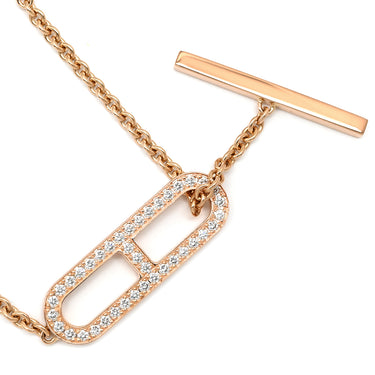 エルメス HERMES エヴァー シェーヌダンクル ダイヤ ローズゴールド K18PG ダイヤモンド ST ブレスレット ピンクゴールド 18K 750AU 54Pダイヤ