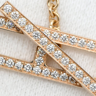 エルメス HERMES エヴァー シェーヌダンクル ダイヤ ローズゴールド K18PG ダイヤモンド ST ブレスレット ピンクゴールド 18K 750AU 54Pダイヤ