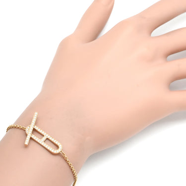 エルメス HERMES エヴァー シェーヌダンクル ダイヤ ローズゴールド K18PG ダイヤモンド ST ブレスレット ピンクゴールド 18K 750AU 54Pダイヤ