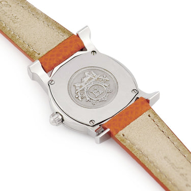 腕時計 エルメス HERMES Hウォッチ ロンド HR1.210 クオーツ レディース ホワイト 白 放射状 ラジアル アラビア