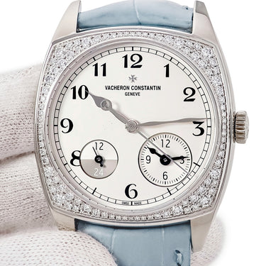 腕時計 ヴァシュロン・コンスタンタン VACHERON CONSTANTIN ハーモニー デュアルタイム 7805S/000G-B155 自動巻き メンズ K18WG無垢 純正ダイヤ
