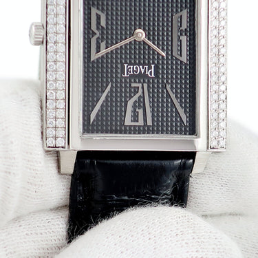 腕時計 ピアジェ PIAGET ライムライト 1967 G0A28083 手巻き メンズ K18WG無垢 純正ダイヤ ブラック 黒 アラビア バー