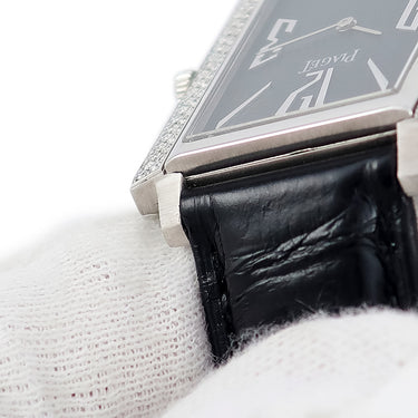 腕時計 ピアジェ PIAGET ライムライト 1967 G0A28083 手巻き メンズ K18WG無垢 純正ダイヤ ブラック 黒 アラビア バー