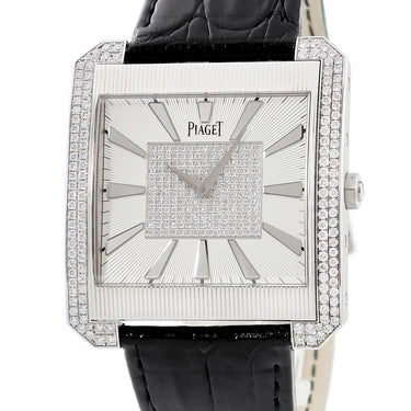 腕時計 ピアジェ PIAGET ブラック タイ プロトコール XXL G0A32006 手巻き メンズ K18WG無垢 純正ダイヤ シルバー スクエア