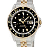 腕時計 ロレックス ROLEX GMTマスター2 16713 X番 自動巻き メンズ X番 K18YG×SS コンビ デイト 回転ベゼル 黒 ヴィンテージ