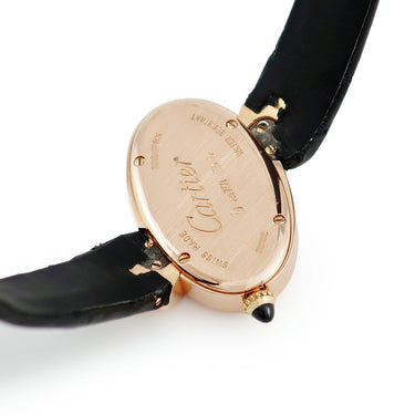 腕時計 カルティエ Cartier デリス ドゥ カルティエ SM W8100009 クオーツ レディース K18PG無垢 シルバー ローマン オーバル