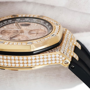 腕時計 オーデマピゲ AUDEMARS PIGUET ロイヤルオーク オフショア クロノグラフ 26470OR.OO.A002CR.01 自動巻き メンズ K18PG無垢 ダイヤ