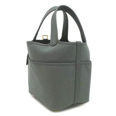 エルメス HERMES ピコタンロック カーゴPM ヴェールマングローブ ヴォースイフト トワルゴエラン ハンドバッグ ゴールド金具 新品 未使用 2025年製