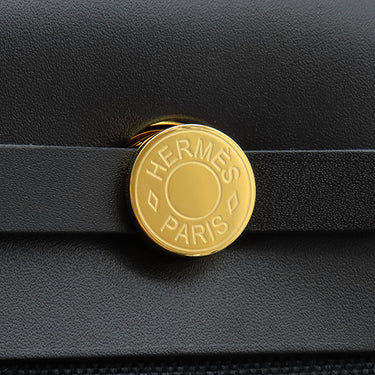 エルメス HERMES エールバッグジップ ミニ 20 ブラック キャンバス レザー トワルミリタリー ヴァッシュハンター ショルダーバッグ ゴールド金具 新品 未使用 黒