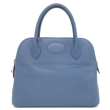 エルメス HERMES ボリード31 ブルーアガット トリヨンクレマンス 2WAYバッグ シルバー金具 青 ハンドバッグ ショルダー
