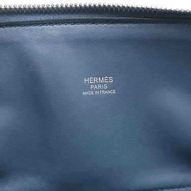 エルメス HERMES ボリード31 ブルーアガット トリヨンクレマンス 2WAYバッグ シルバー金具 青 ハンドバッグ ショルダー