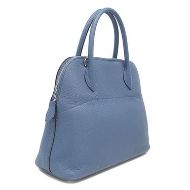 エルメス HERMES ボリード31 ブルーアガット トリヨンクレマンス 2WAYバッグ シルバー金具 青 ハンドバッグ ショルダー