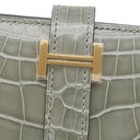 エルメス HERMES ベアンスフレ グリシマン アリゲーター 長財布 ゴールド金具 クロコ シャイン 二つ折り財布 2023年製