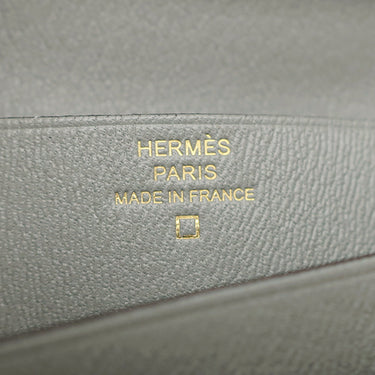 エルメス HERMES ベアンスフレ グリシマン アリゲーター 長財布 ゴールド金具 クロコ シャイン 二つ折り財布 2023年製