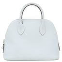 エルメス HERMES ボリード1923 25 ヴェルソ ブループリュム×ナタ ヴォーエプソン 2WAYバッグ シルバー金具 水色 アイボリー バイカラー