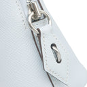 エルメス HERMES ボリード1923 25 ヴェルソ ブループリュム×ナタ ヴォーエプソン 2WAYバッグ シルバー金具 水色 アイボリー バイカラー