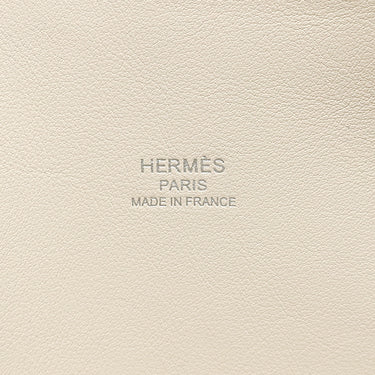 エルメス HERMES ボリード1923 25 ヴェルソ ブループリュム×ナタ ヴォーエプソン 2WAYバッグ シルバー金具 水色 アイボリー バイカラー
