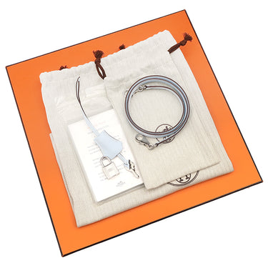 エルメス HERMES ボリード1923 25 ヴェルソ ブループリュム×ナタ ヴォーエプソン 2WAYバッグ シルバー金具 水色 アイボリー バイカラー