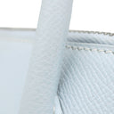 エルメス HERMES ボリード1923 25 ヴェルソ ブループリュム×ナタ ヴォーエプソン 2WAYバッグ シルバー金具 水色 アイボリー バイカラー
