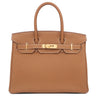 エルメス HERMES バーキン30 ゴールド トゴ ハンドバッグ ゴールド金具 茶 2023年製