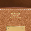 エルメス HERMES バーキン30 ゴールド トゴ ハンドバッグ ゴールド金具 茶 2023年製
