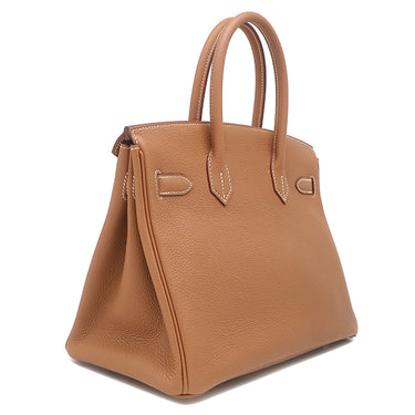 エルメス HERMES バーキン30 ゴールド トゴ ハンドバッグ ゴールド金具 茶 2023年製